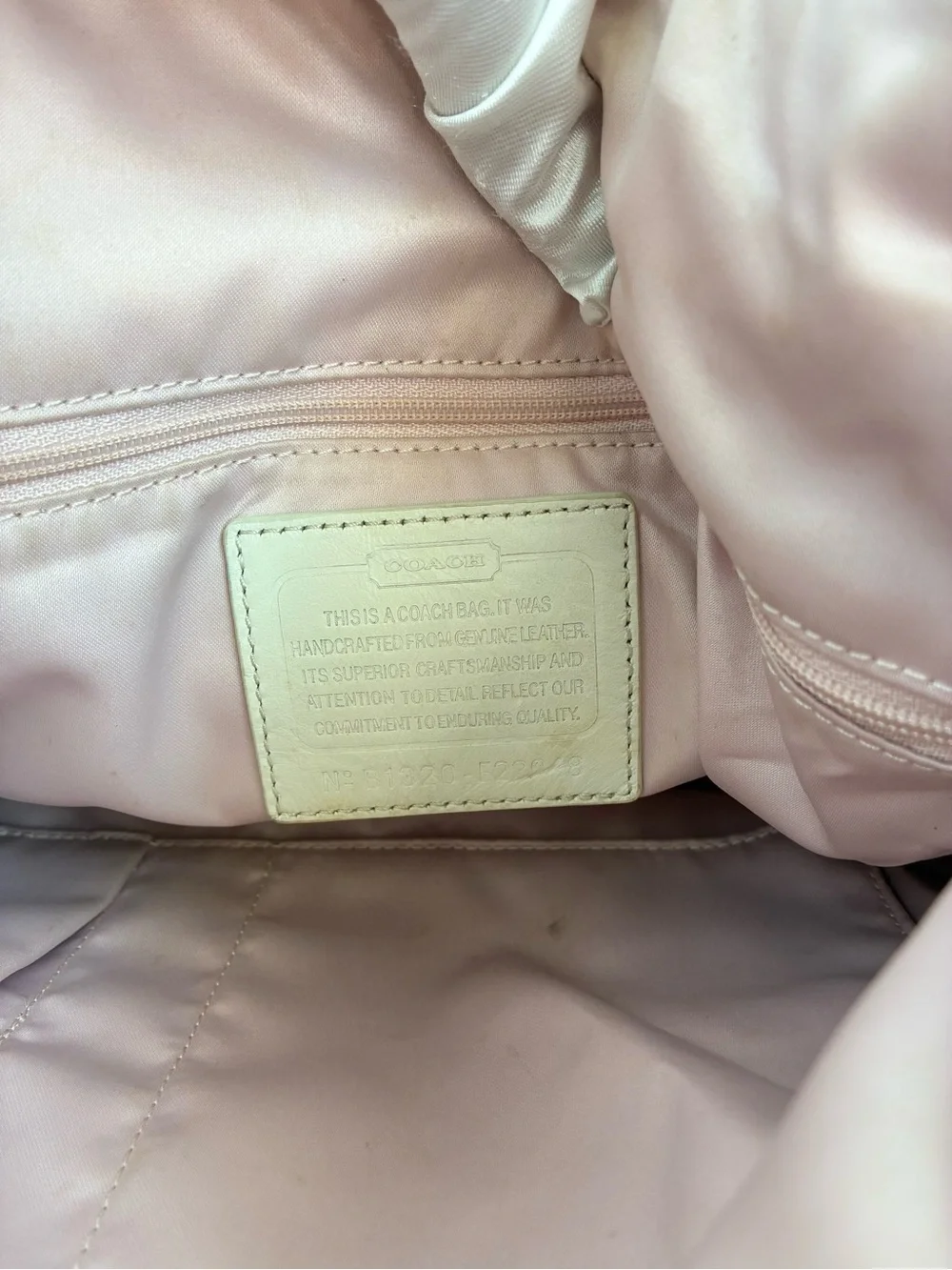 Coach Kristin Woven Leather Hobo Shoulder Bag Ivory Cream Gold Tone